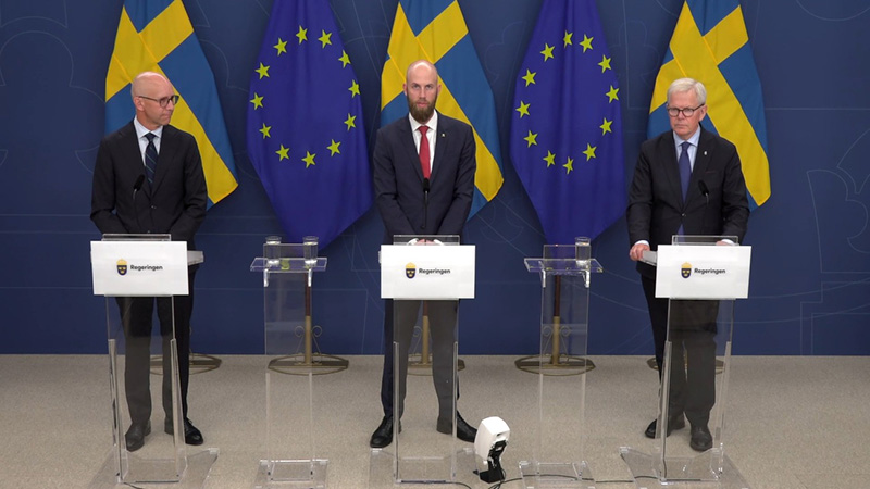 Presskonferens John Billow, Carl-Oskar Bohlin, Björn Lyrvall